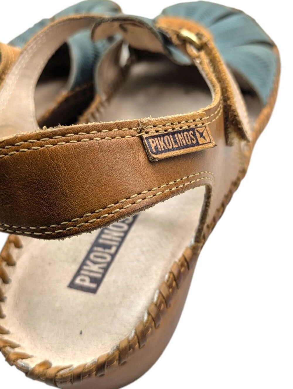 Pikolinos Vallarta T-Strap Leather Sandals Size 39 US 8.5  EUC $180   S4138 - Picture 11 of 12
